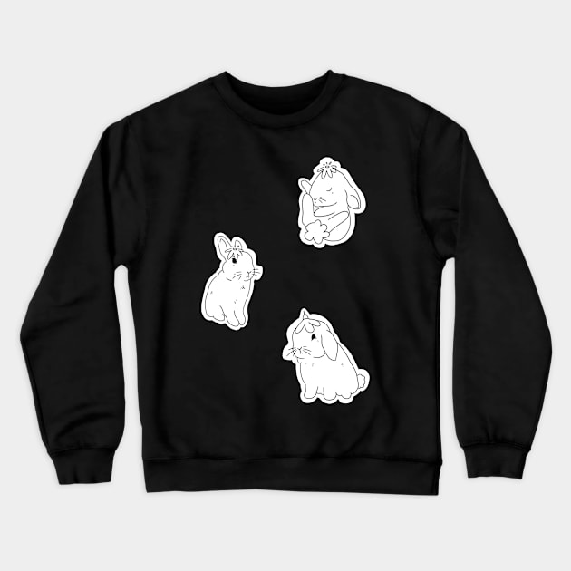 Flower bunnies stickers Crewneck Sweatshirt by Sopicon98